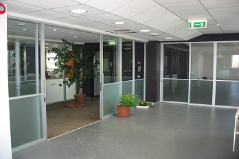 Aluminium Partition And Toughened Glass Work